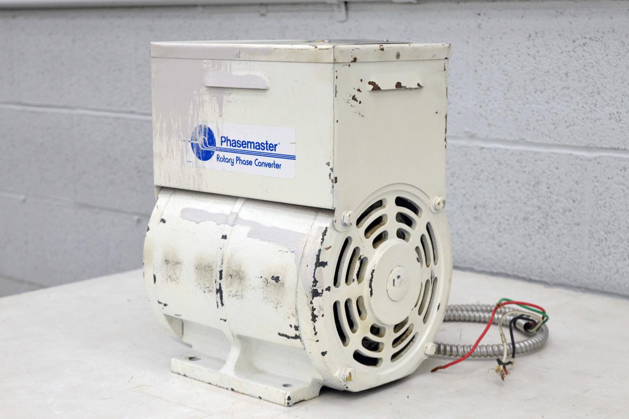 Lot 106 Phasemaster Rotary Phase Converter WireBids